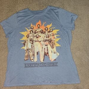 Torrid Classic Fit Tee Cotton Earth Wind and Fire Blue 1